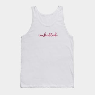 inshallah - maroon red Tank Top